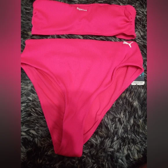 Bright Pink Puma Bikini Set - Picture 1 of 8